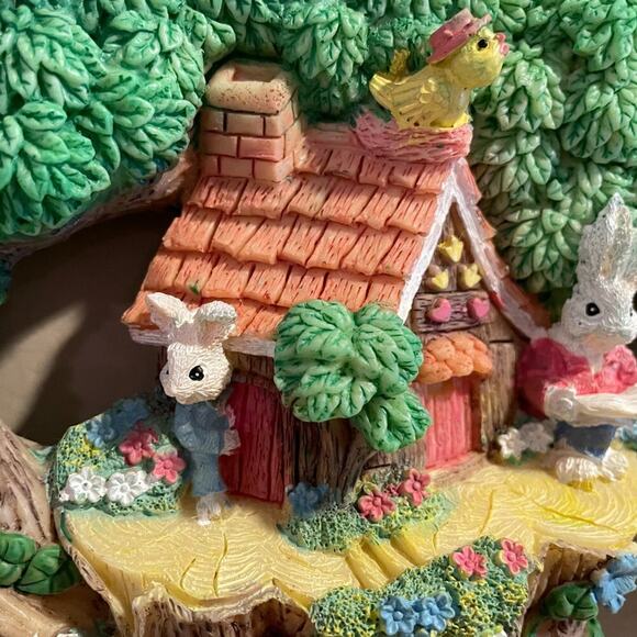 "Bunnies Tree" 3D Wall Decor, Bunny, Flowers, Easter, Spring, Eggs, Baby Nursery - Picture 6 of 14